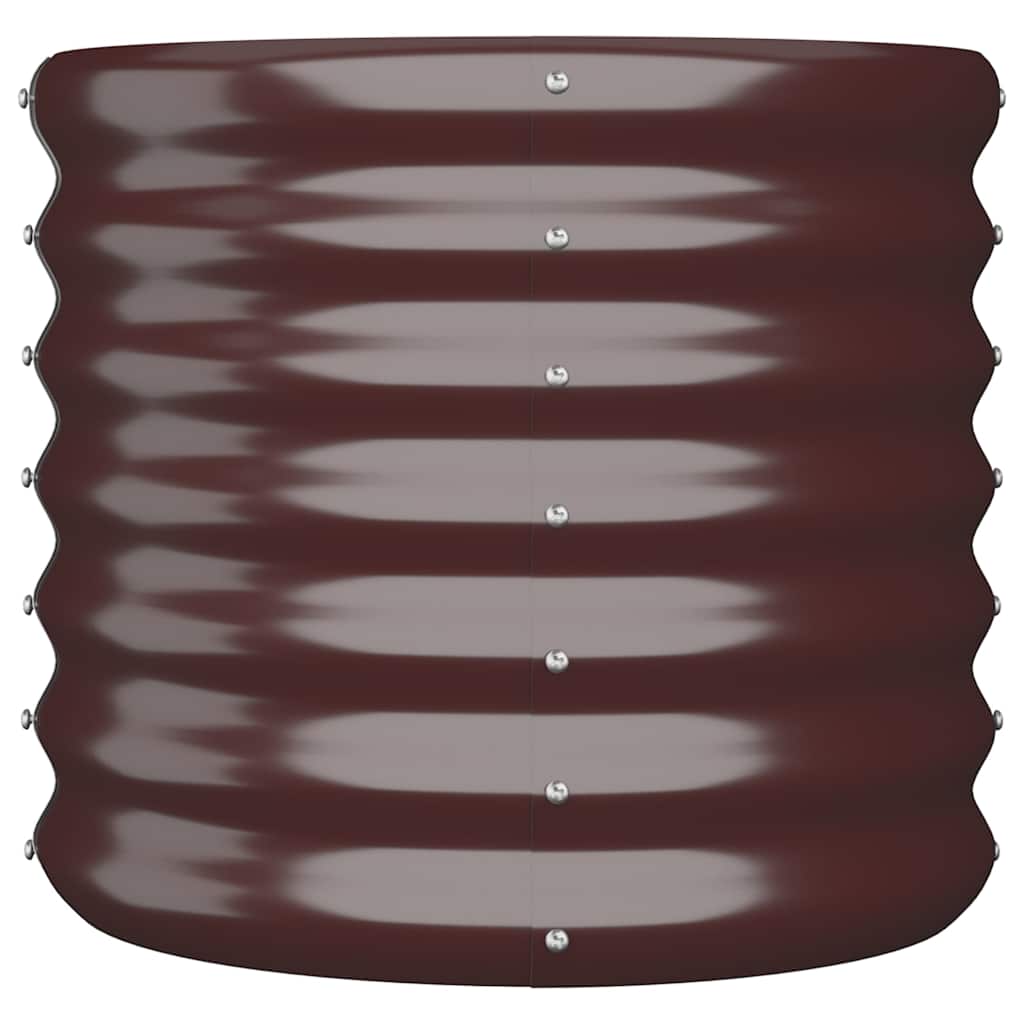 VidaXL Pflanzkübel 40x40x36 cm, pulverbeschichteter Stahl, Braun