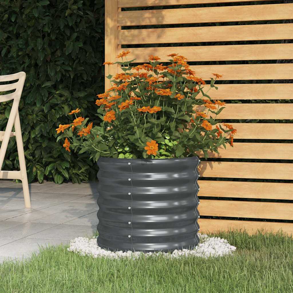 Vidaxl plantenbak 40x40x36 cm gegalvaniseerd staal antracietkleurig