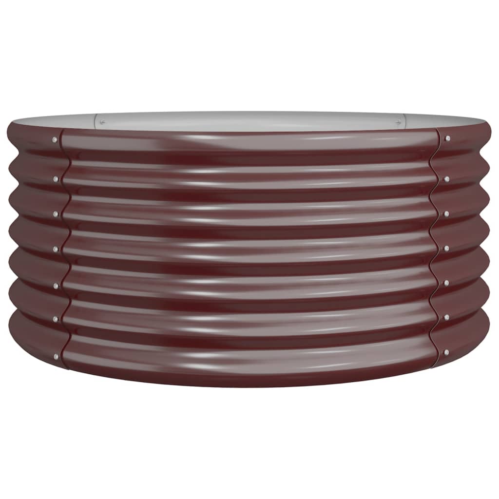 VidaXL Pflanzkübel 80x80x36 cm, pulverbeschichteter Stahl, braun