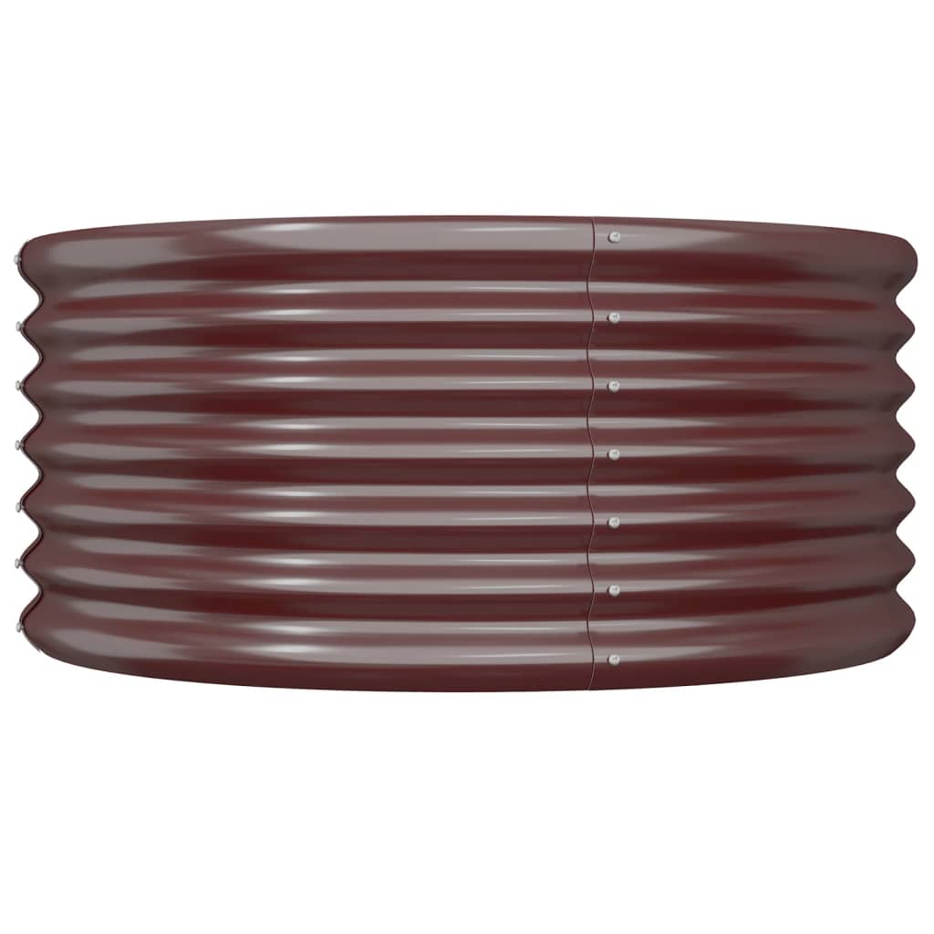 VidaXL Pflanzkübel 80x80x36 cm, pulverbeschichteter Stahl, braun