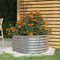 Vidaxl plantenbak 80x80x36 cm gegalvaniseerd staal zilverkleurig
