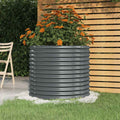 Vidaxl plantenbak 80x80x68 cm gegalvaniseerd staal antracietkleurig