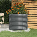 Vidaxl plantenbak 80x80x68 cm gegalvaniseerd staal antracietkleurig