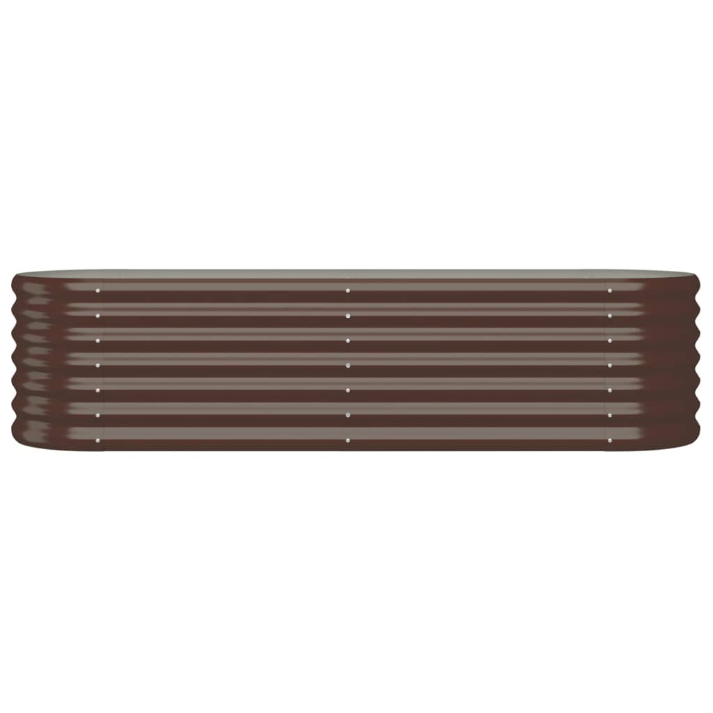 VidaXL Pflanzkübel 152x40x36 cm, pulverbeschichteter Stahl, Braun