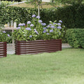 VidaXL Pflanzkübel 152x40x36 cm, pulverbeschichteter Stahl, Braun