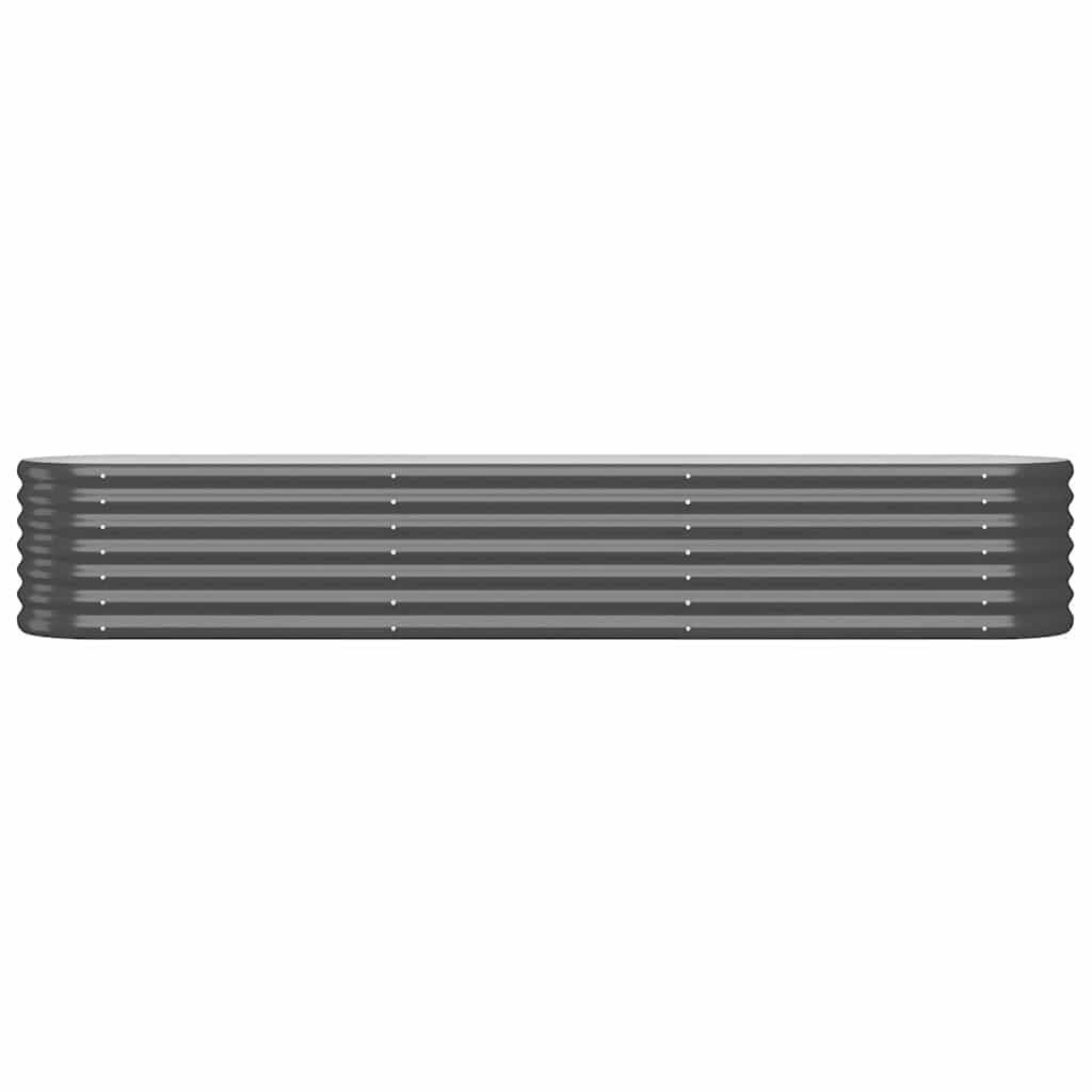 Vidaxl plantenbak 224x40x36 cm gegalvaniseerd staal antracietkleurig