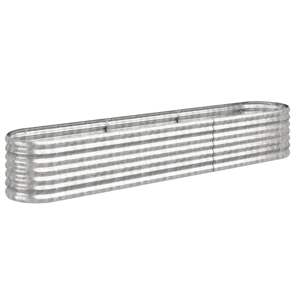 Vidaxl plantenbak 224x40x36 cm gegalvaniseerd staal zilverkleurig