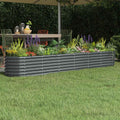 Vidaxl plantenbak 260x40x36 cm gegalvaniseerd staal antracietkleurig