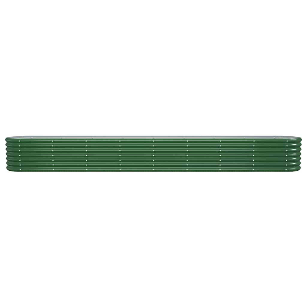 Vidaxl plantenbak 332x40x36 cm gegalvaniseerd staal groen