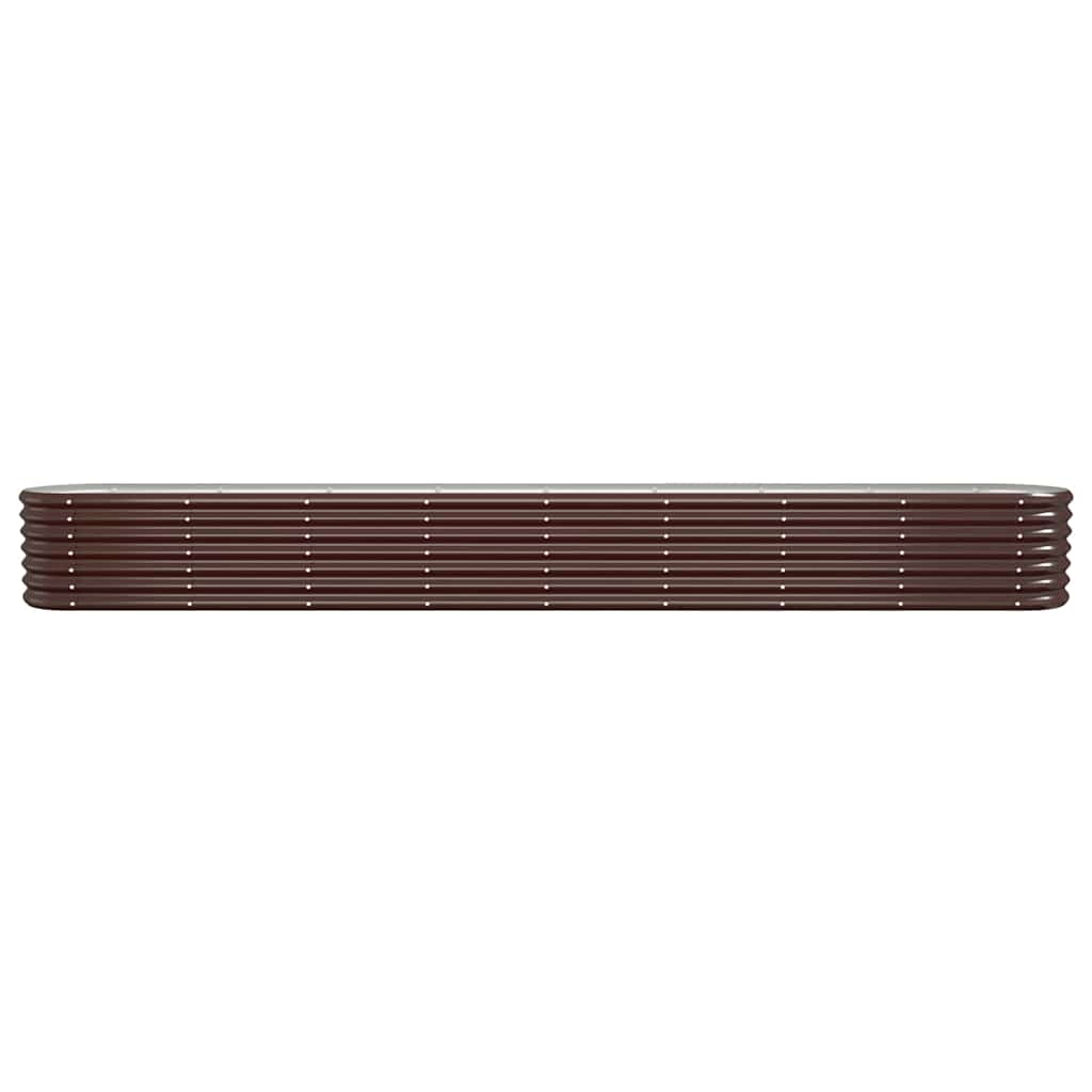 Vidaxl plantenbak 332x40x36 cm gegalvaniseerd staal bruin