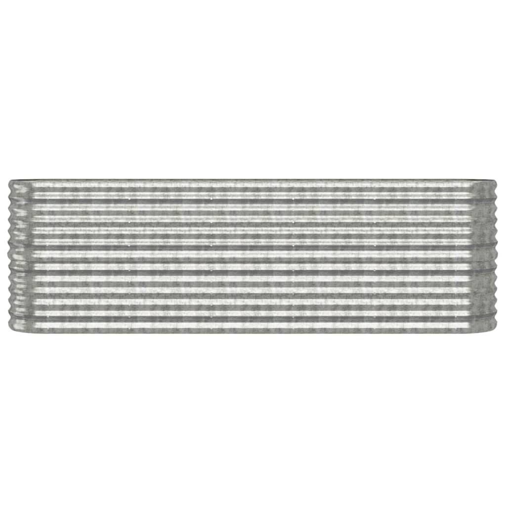 Vidaxl plantenbak 224x40x68 cm gegalvaniseerd staal zilverkleurig