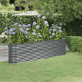 Vidaxl plantenbak 260x40x68 cm gegalvaniseerd staal antracietkleurig