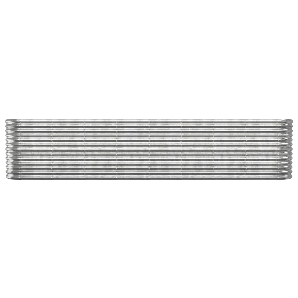 Vidaxl plantenbak 332x40x68 cm gegalvaniseerd staal zilverkleurig