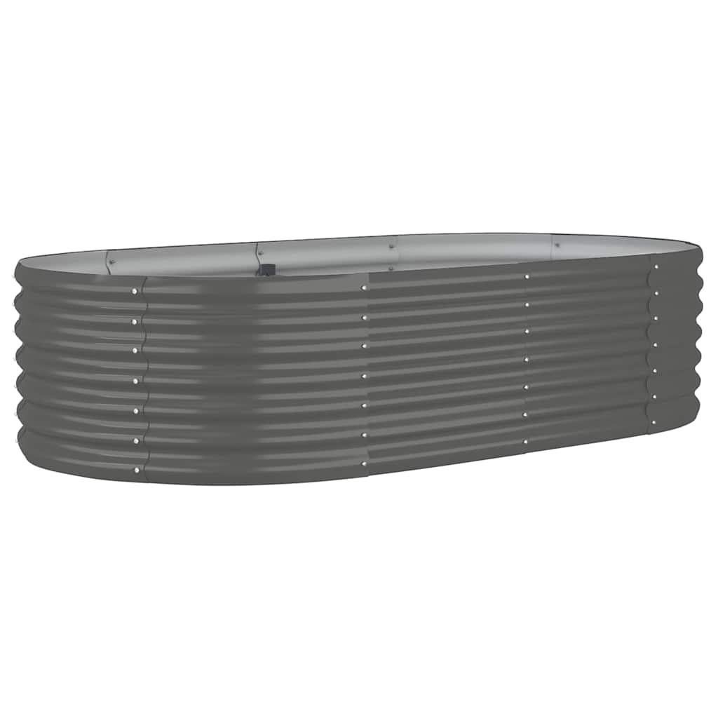 Vidaxl plantenbak 152x80x36 cm gegalvaniseerd staal grijs