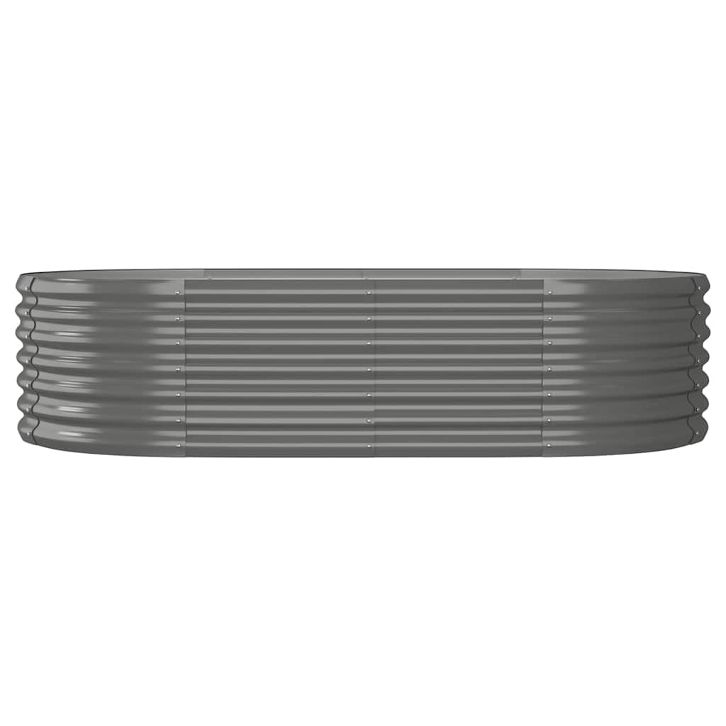 Vidaxl plantenbak 152x80x36 cm gegalvaniseerd staal grijs