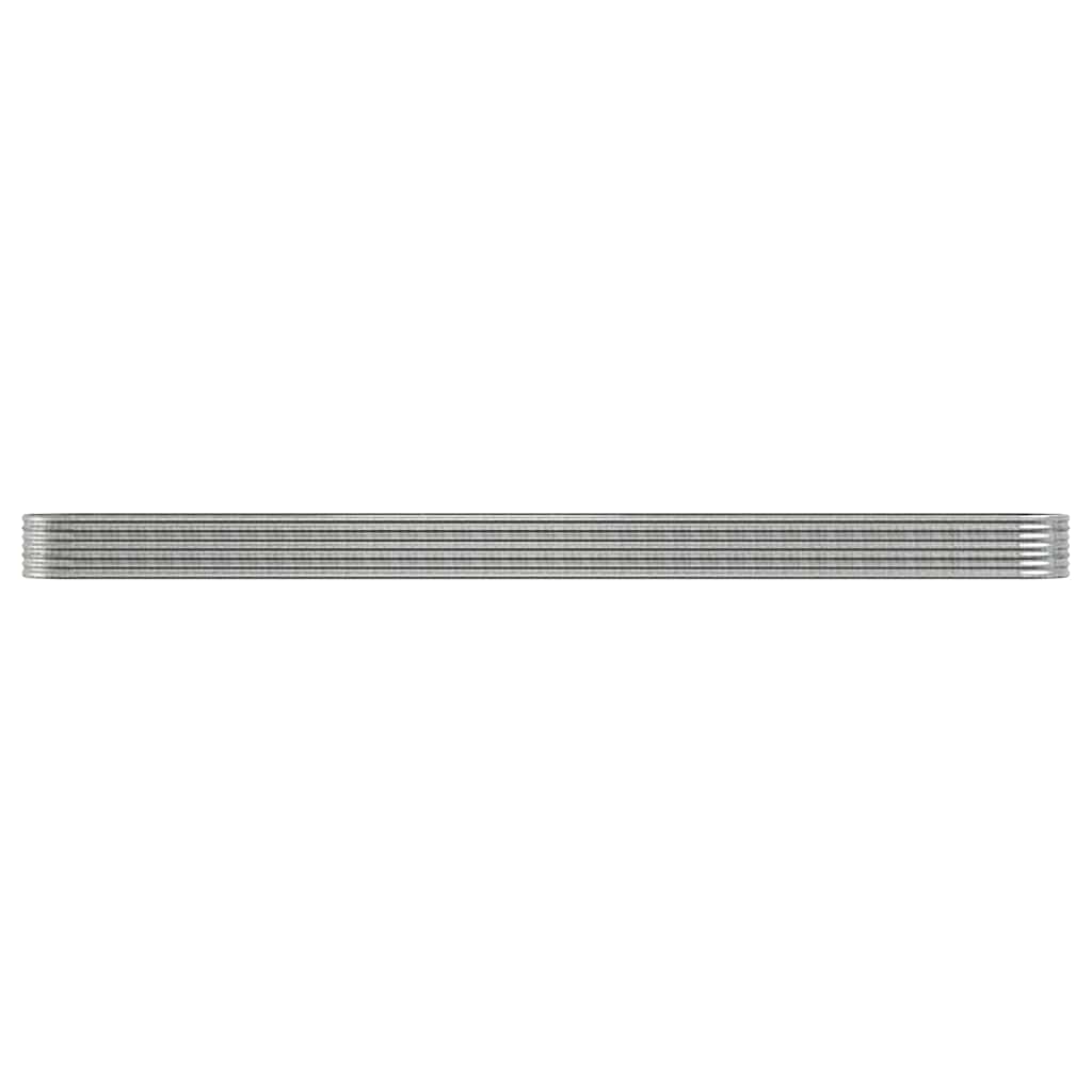 Vidaxl plantenbak 440x80x36 cm gegalvaniseerd staal zilverkleurig