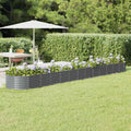 Vidaxl plantenbak 512x80x36 cm gegalvaniseerd staal antracietkleurig