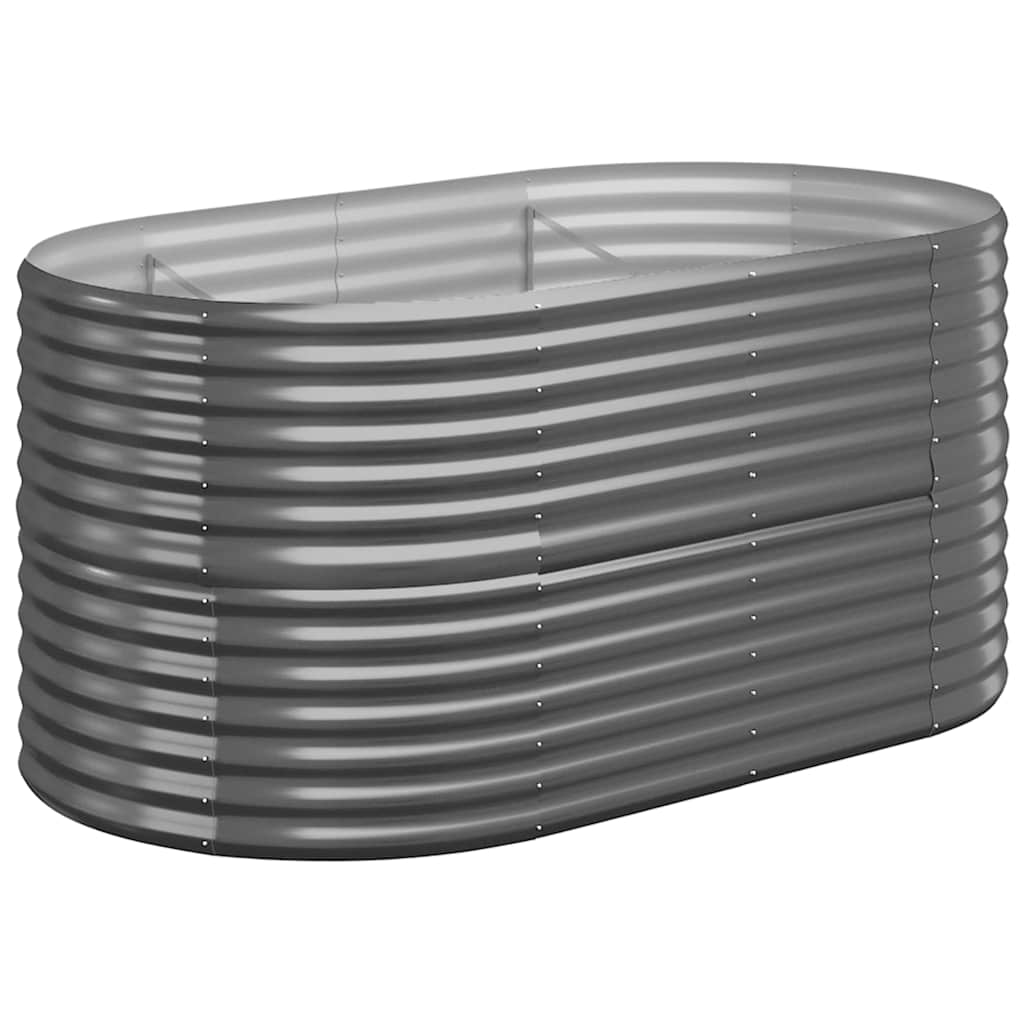Vidaxl plantenbak 152x80x68 cm gegalvaniseerd staal antracietkleurig