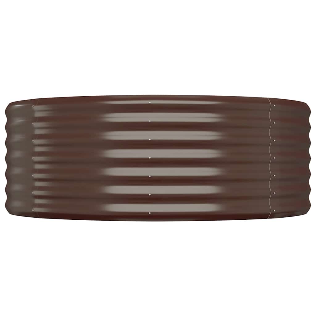 Vidaxl plantenbak 100x100x36 cm gegalvaniseerd staal bruin