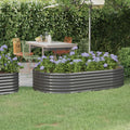 Vidaxl plantenbak 175x100x36 cm gegalvaniseerd staal grijs