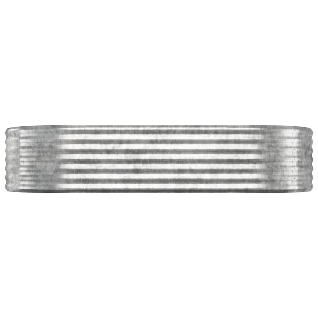 Vidaxl plantenbak 175x100x36 cm gegalvaniseerd staal zilverkleurig