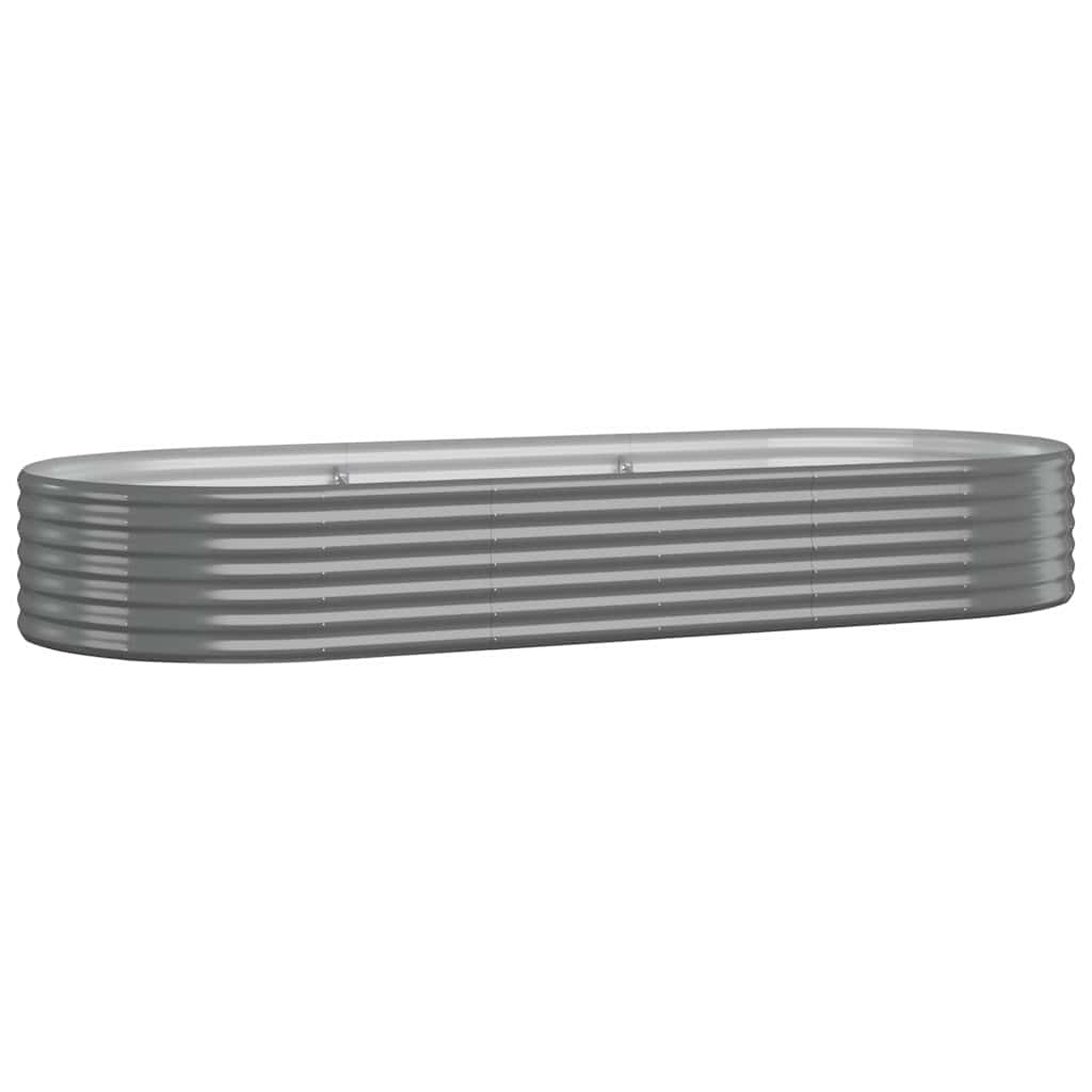 Vidaxl plantenbak 249x100x36 cm gegalvaniseerd staal grijs