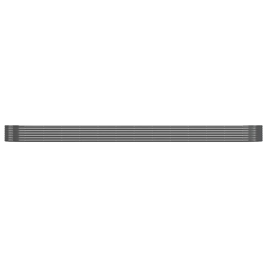 Vidaxl plantenbak 544x100x36 cm gegalvaniseerd staal antracietkleurig