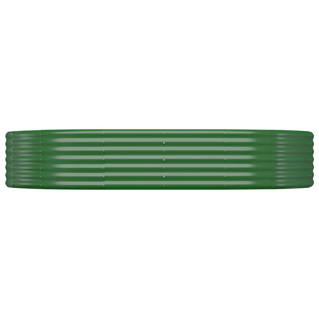 Vidaxl plantenbak 214x140x36 cm gegalvaniseerd staal groen