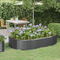 Vidaxl plantenbak 214x140x36 cm gegalvaniseerd staal antracietkleurig