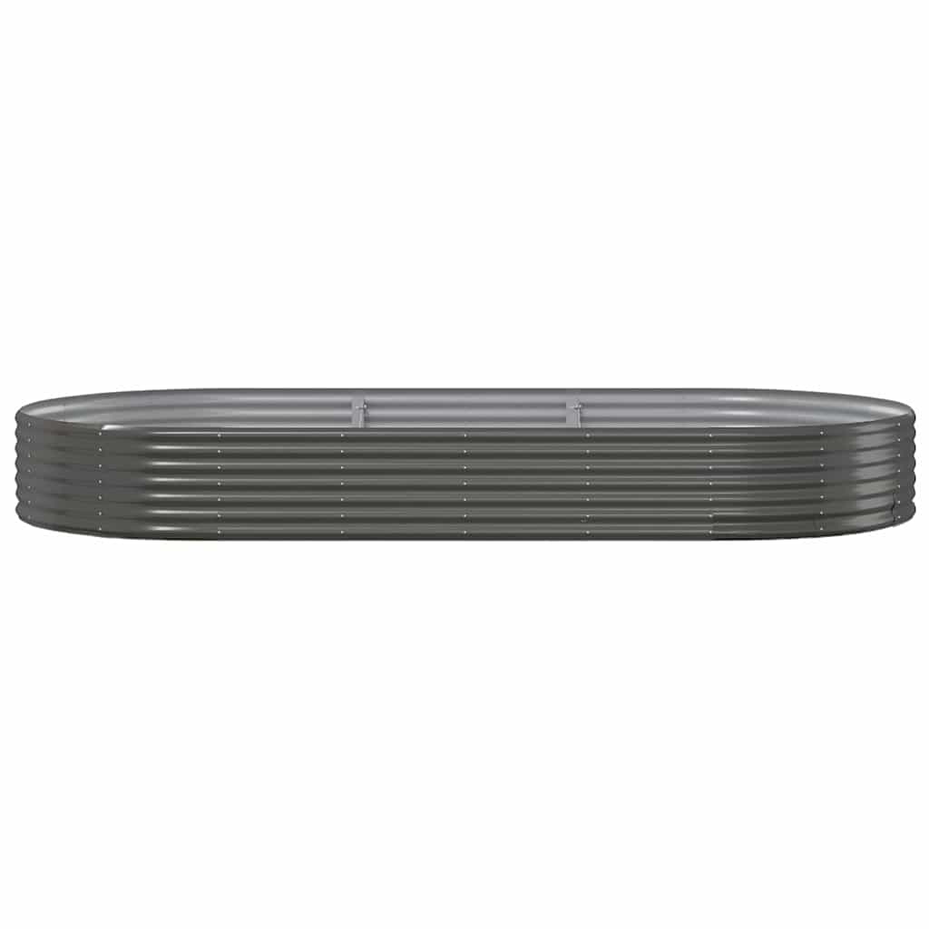 Vidaxl verhoogde tuinbak gegalvaniseerd staal 296x140x36 cm antraciet