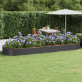 Vidaxl plantenbak 450x140x36 cm gegalvaniseerd staal antracietkleurig