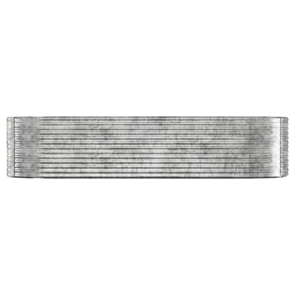Vidaxl plantenbak 322x100x68 cm gegalvaniseerd staal zilverkleurig