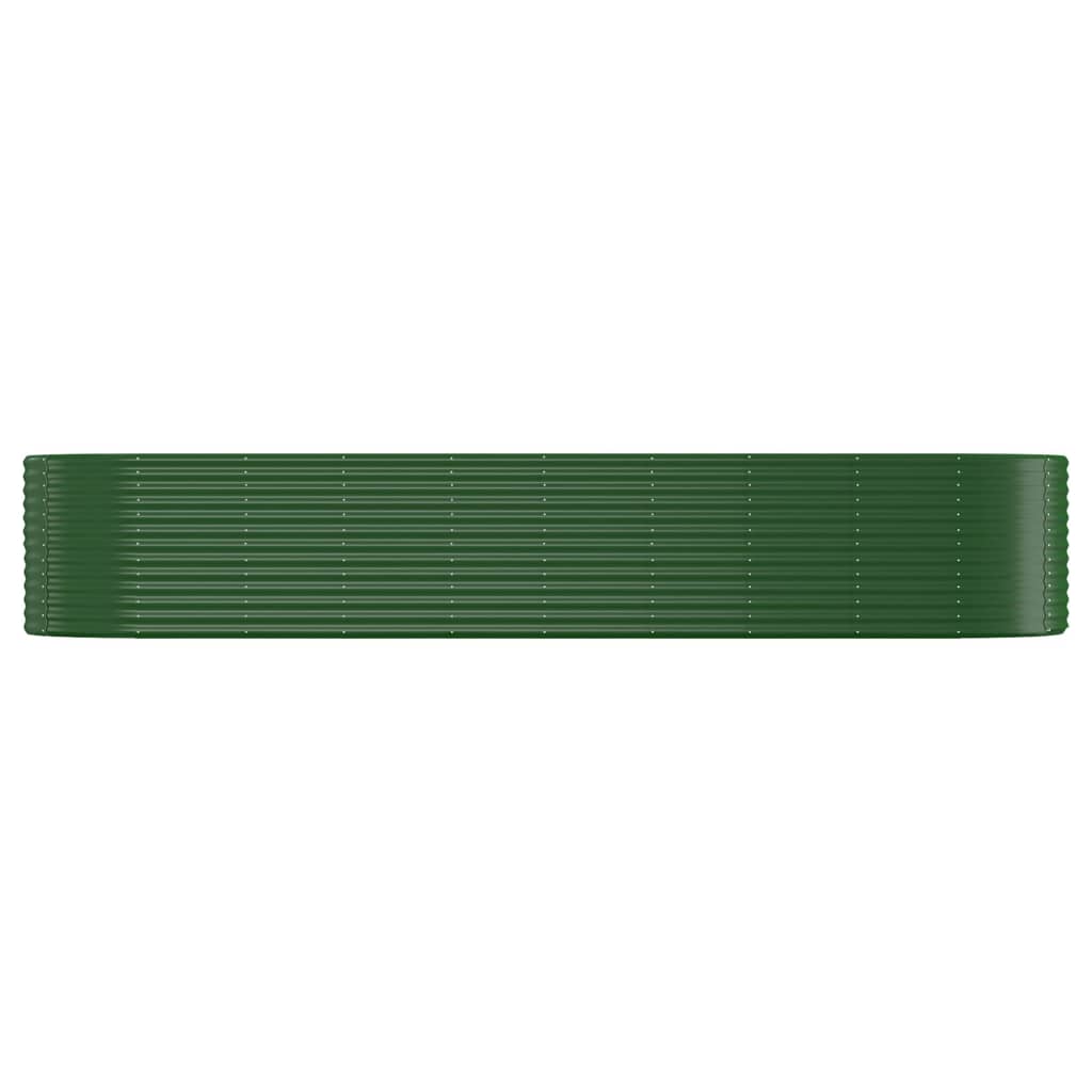 Vidaxl plantenbak 396x100x68 cm gegalvaniseerd staal groen
