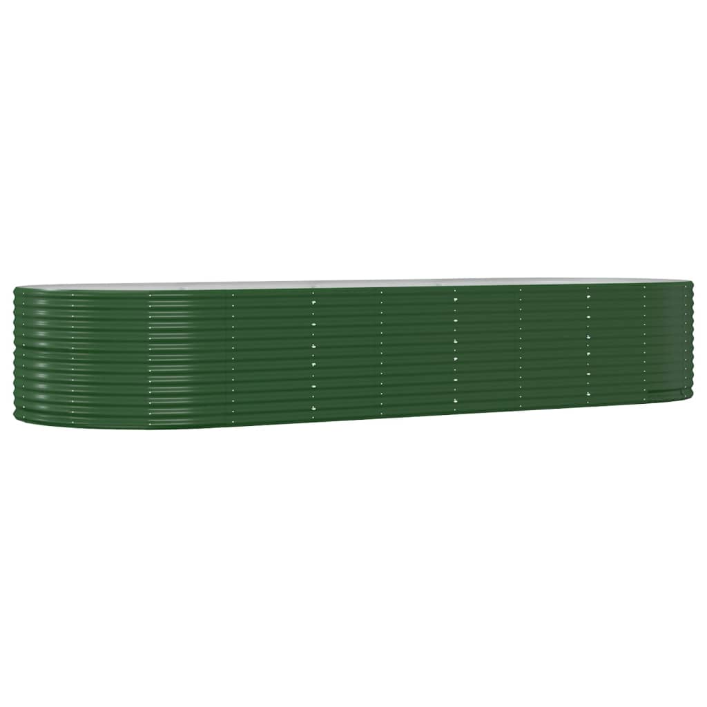 Vidaxl plantenbak 367x140x68 cm gegalvaniseerd staal groen