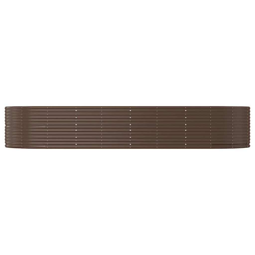 Vidaxl plantenbak 367x140x68 cm gegalvaniseerd staal bruin