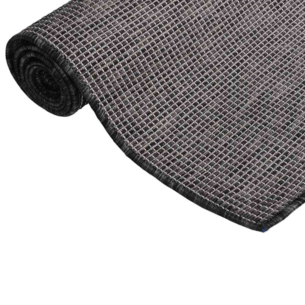 VidaXL Outdoor-Teppich, flachgewebt, 80 x 150 cm, Grau