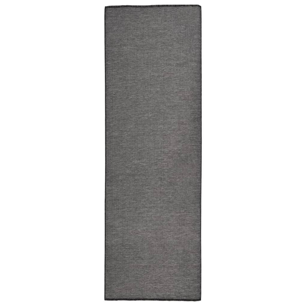 VidaXL Outdoor-Teppich, flachgewebt, 80 x 250 cm, Grau