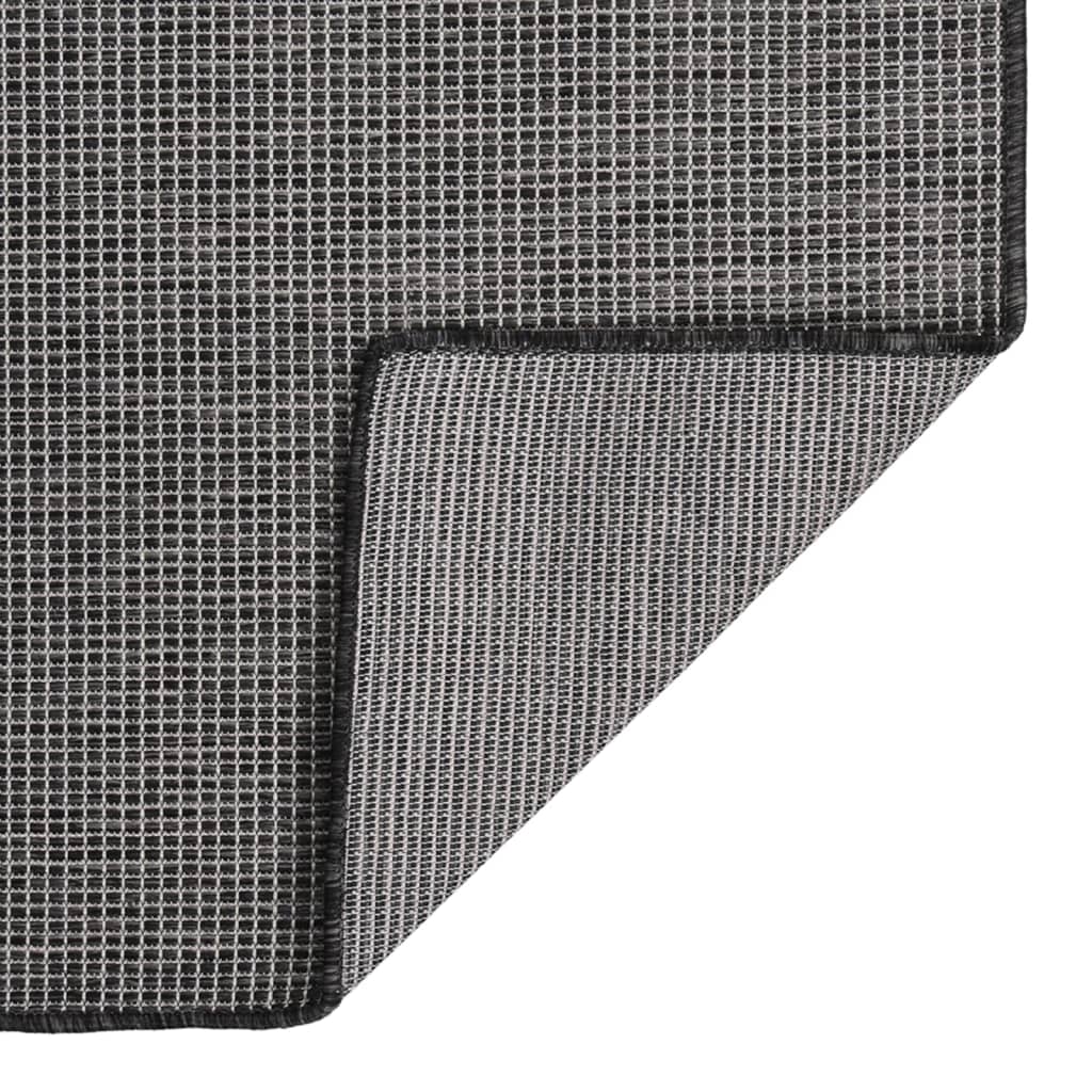 VidaXL Outdoor-Teppich, flachgewebt, 80 x 250 cm, Grau