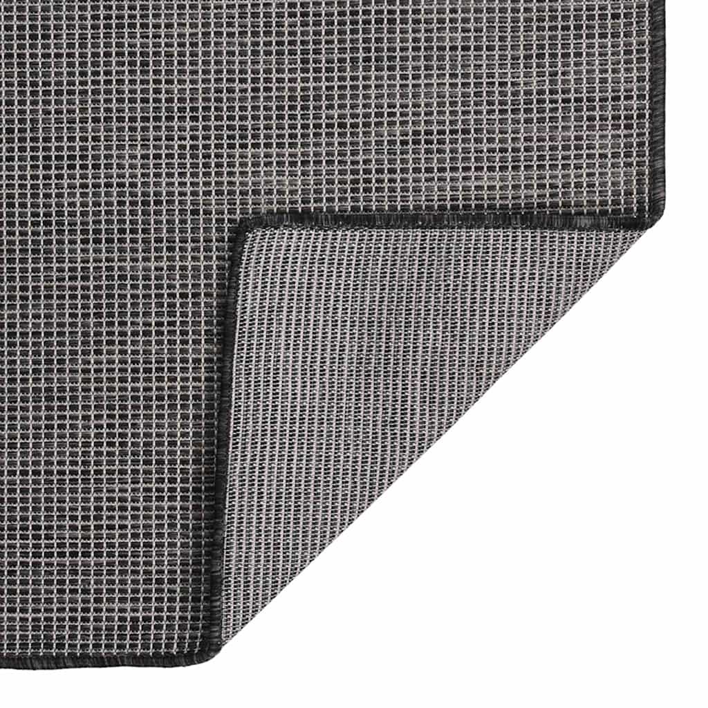 VidaXL Outdoor-Teppich, flachgewebt, 120 x 170 cm, Grau