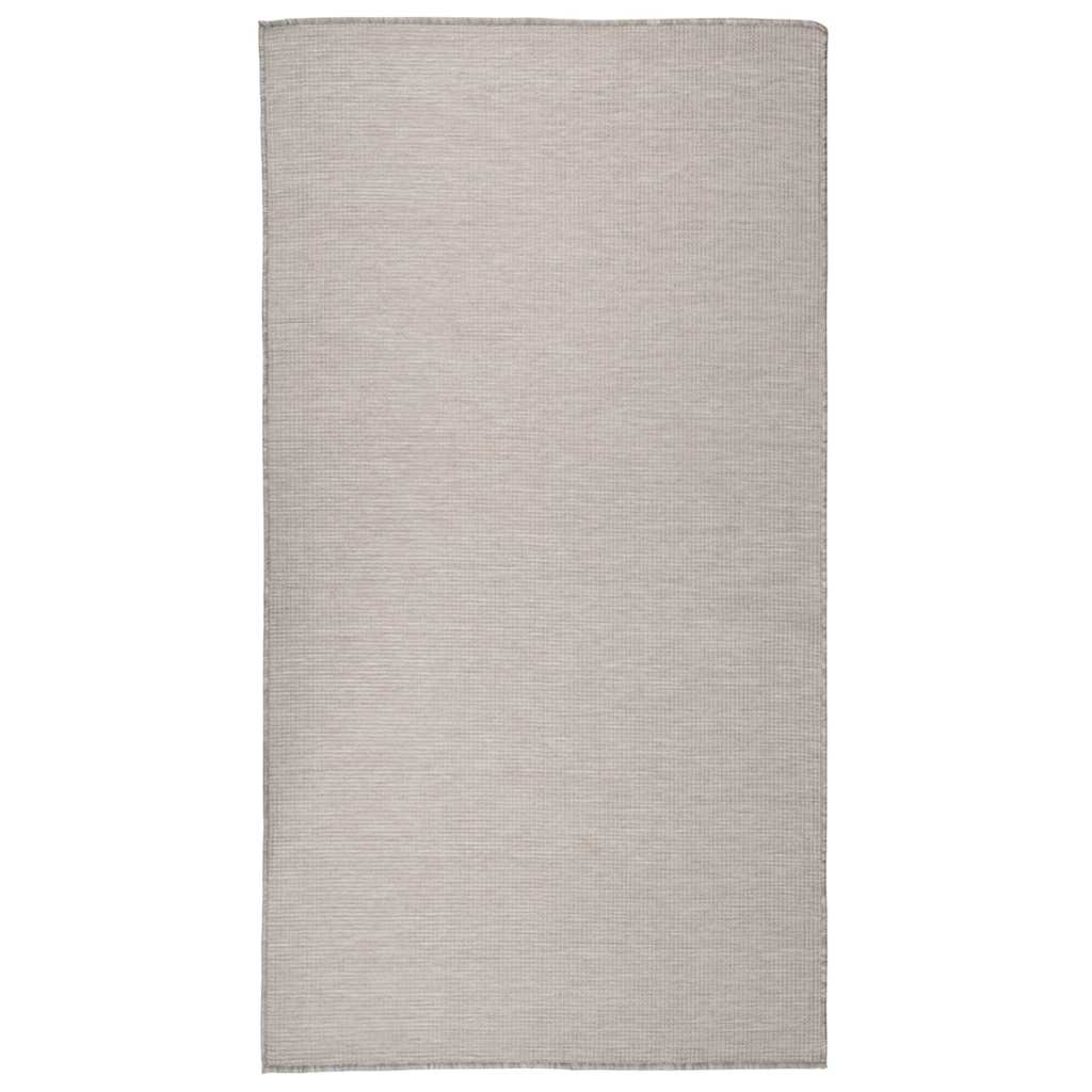 VidaXL Flachgewebter Outdoor-Teppich 80x150 cm Taupe