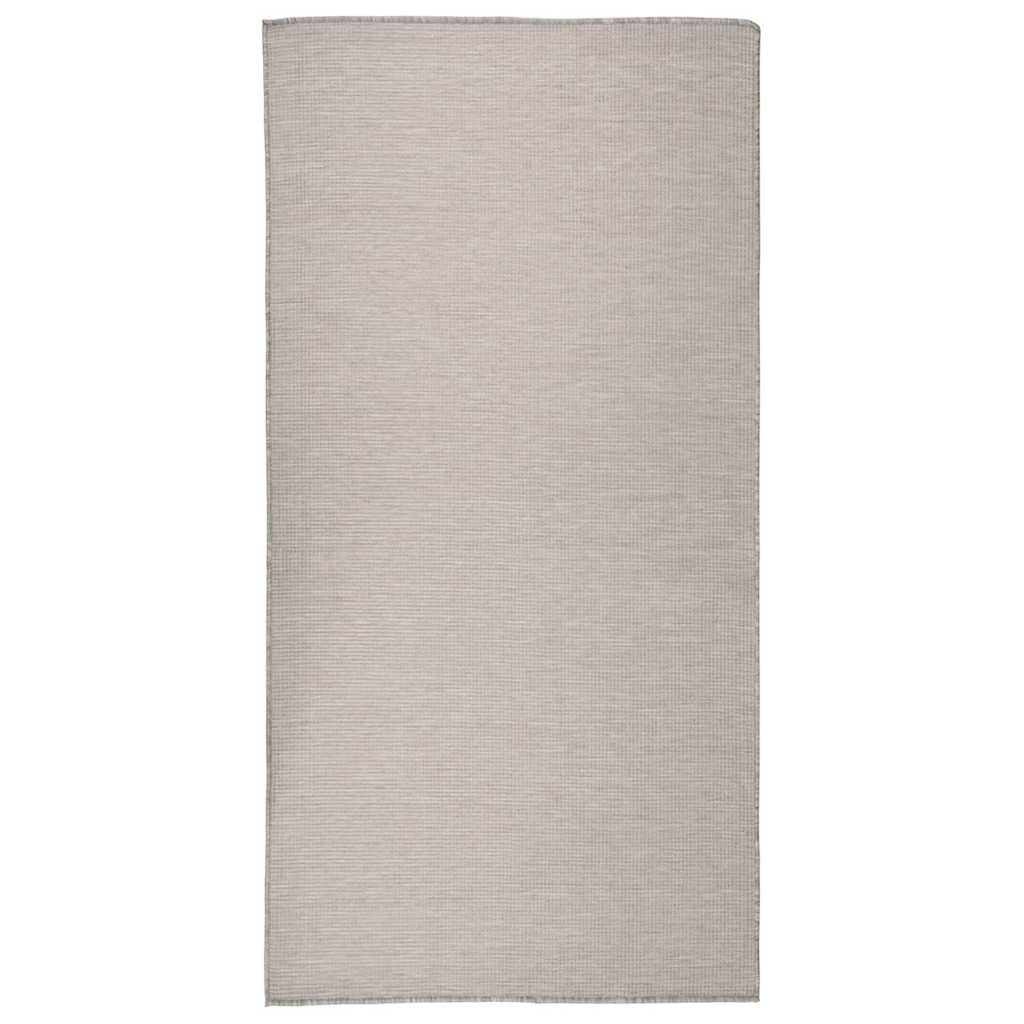 VidaXL Outdoor-Teppich, flachgewebt, 100 x 200 cm, Taupe