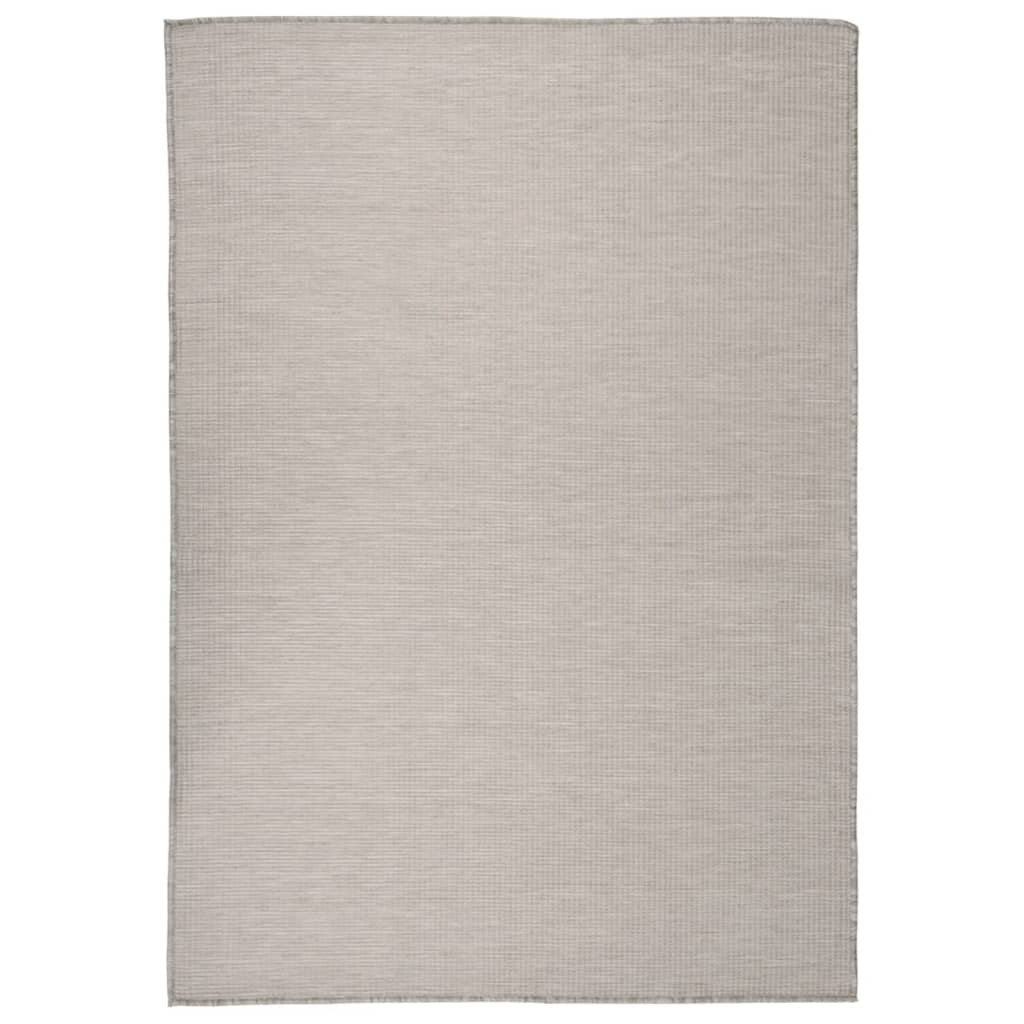 Vidaxl buitenkleed platgeweven 160x230 cm lichtgrijs