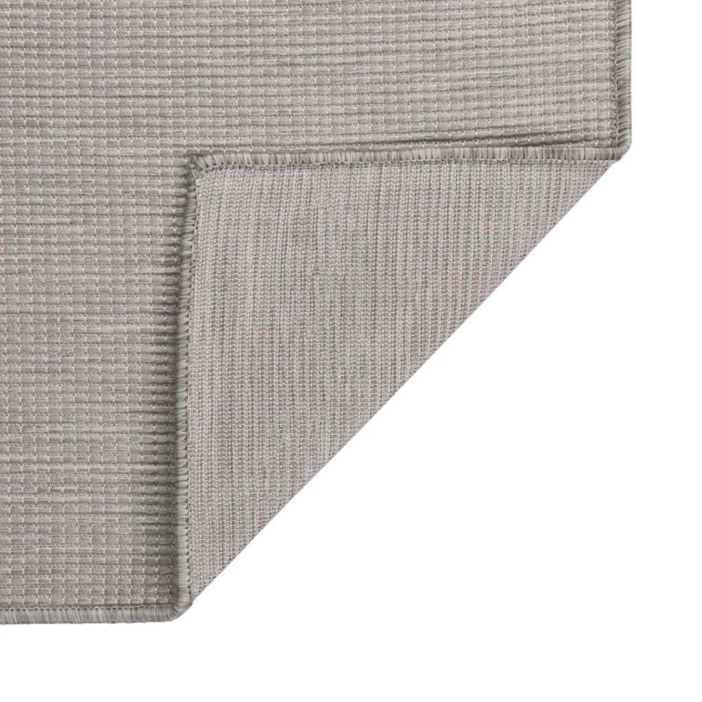 Vidaxl buitenkleed platgeweven 200x280 cm lichtgrijs