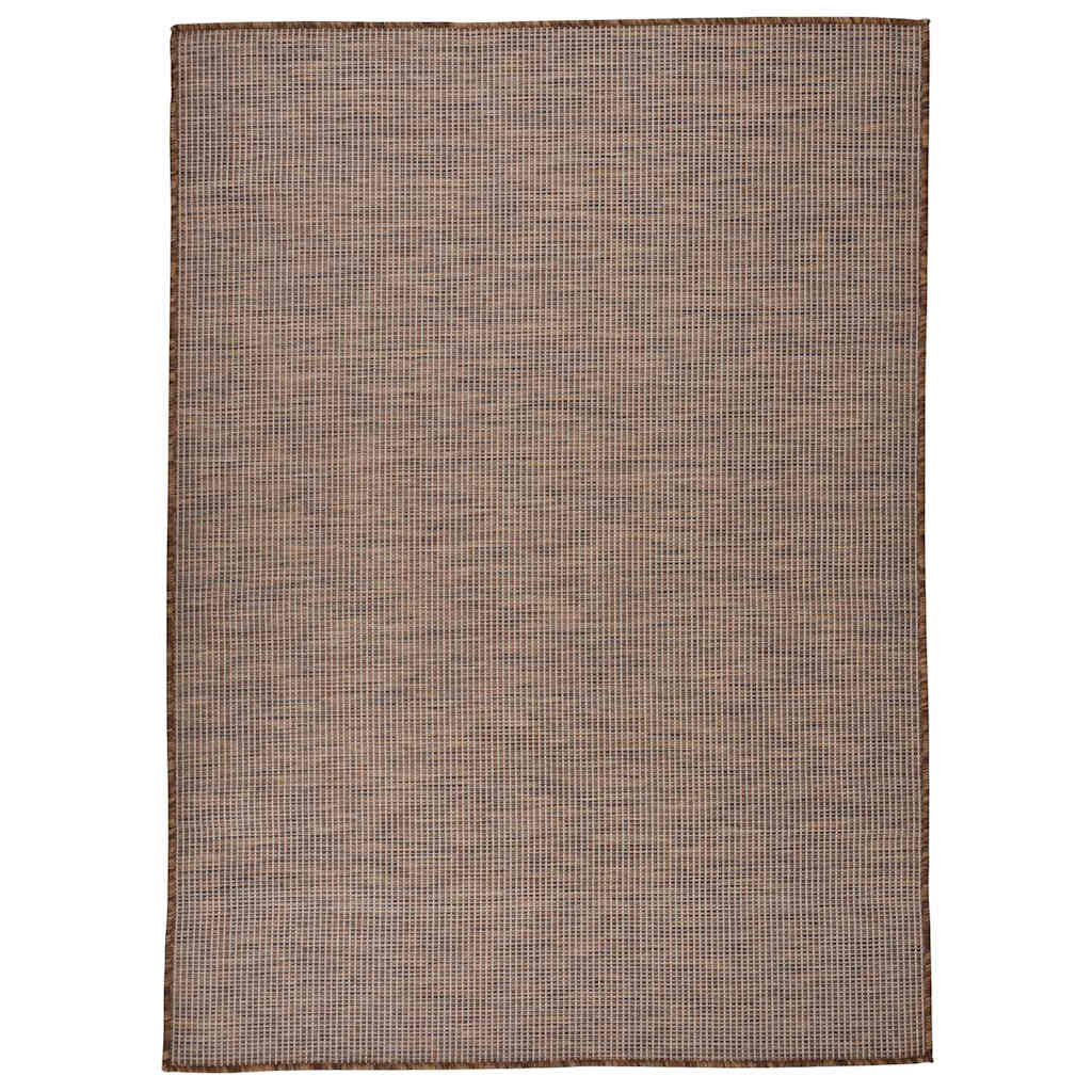 VidaXL Flachgewebter Outdoor-Teppich 200x280 cm Braun