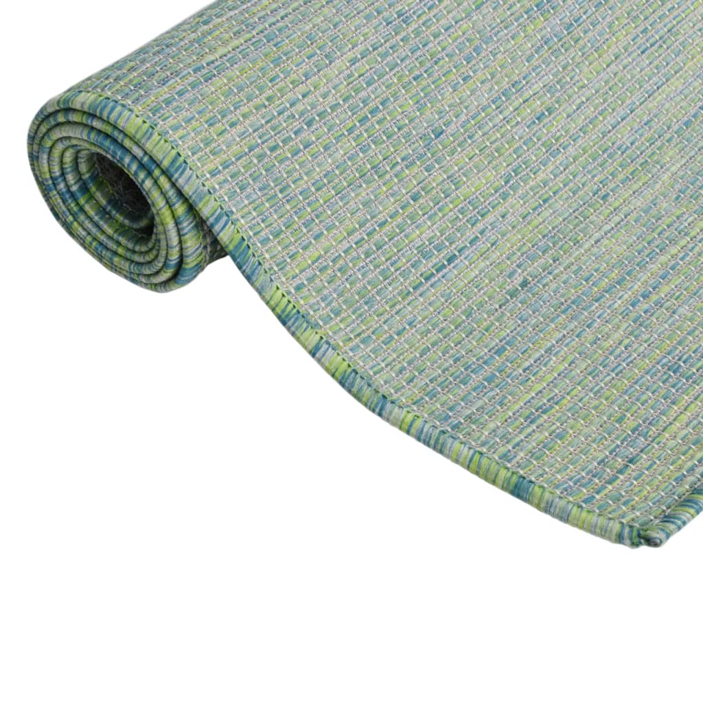 VidaXL Outdoor-Teppich, flachgewebt, 80 x 150 cm, Türkis