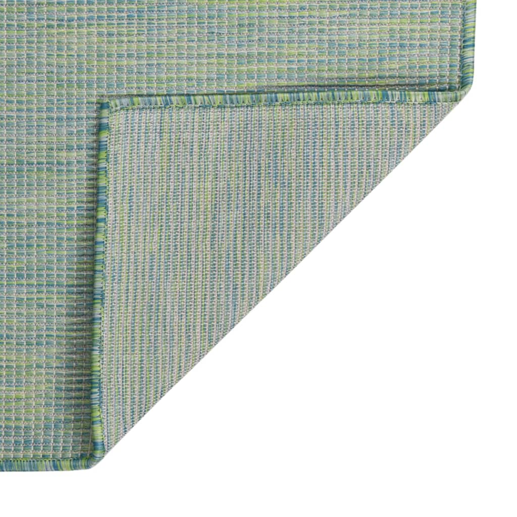 VidaXL Outdoor-Teppich, flachgewebt, 140 x 200 cm, Türkis