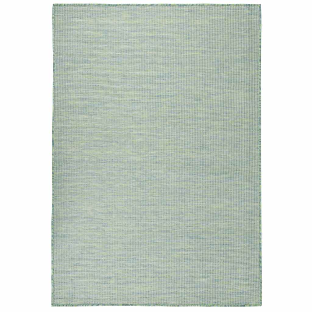 VidaXL Flachgewebter Outdoor-Teppich 160x230 cm Türkis