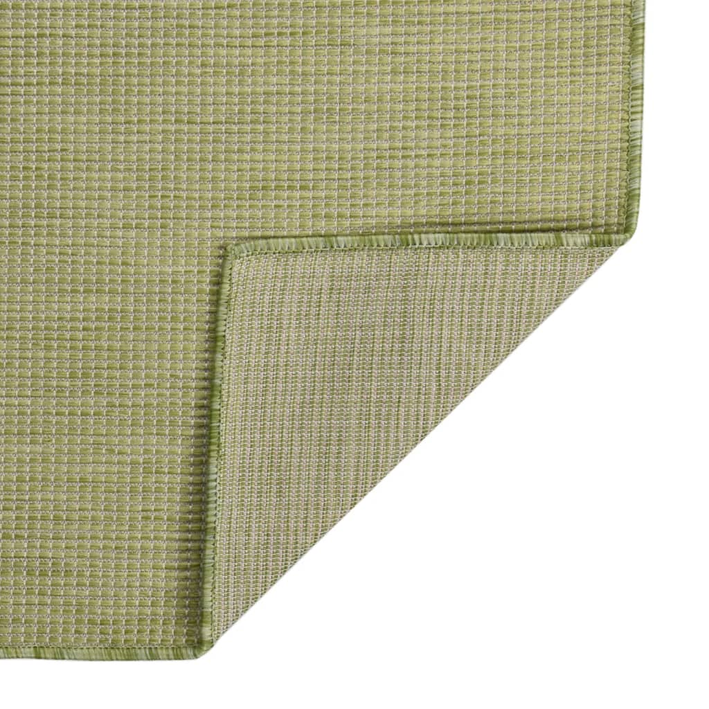 VidaXL Flachgewebter Outdoor-Teppich 200x280 cm Grün