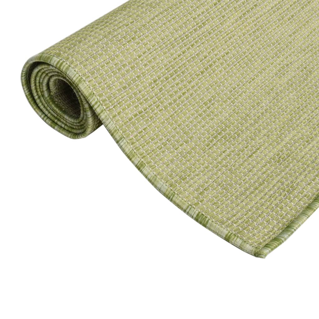 VidaXL Flachgewebter Outdoor-Teppich 200x280 cm Grün