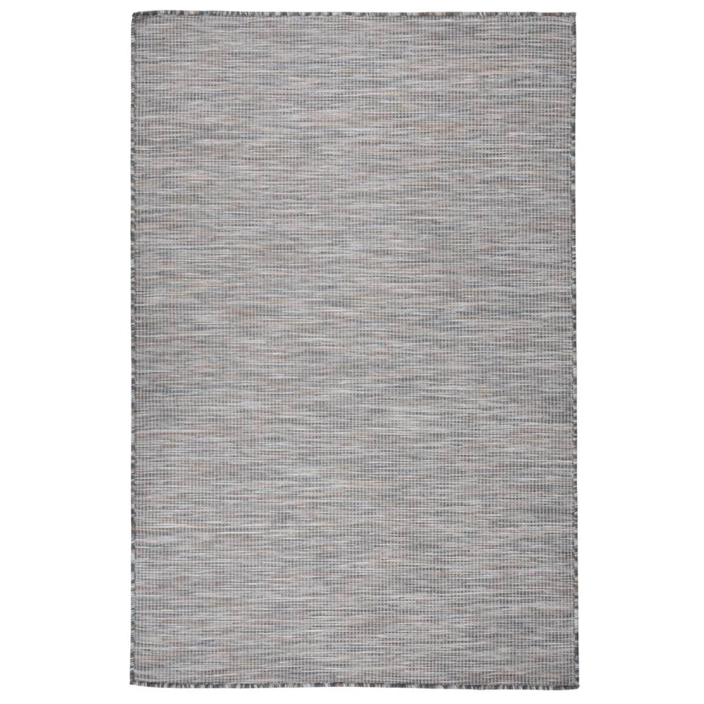 VidaXL Flachgewebter Outdoor-Teppich 120x170 cm Braun und Blau